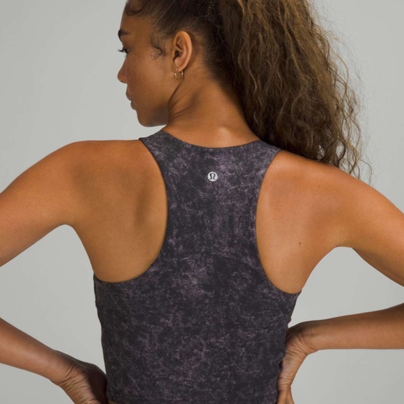 Lululemon Invigorate Training Tank Top (Denim Wash Print Dusky Lavender Black) - Picture 4 of 4